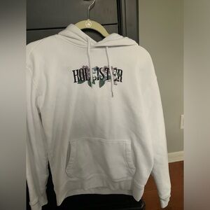 White floral Hollister hoodie